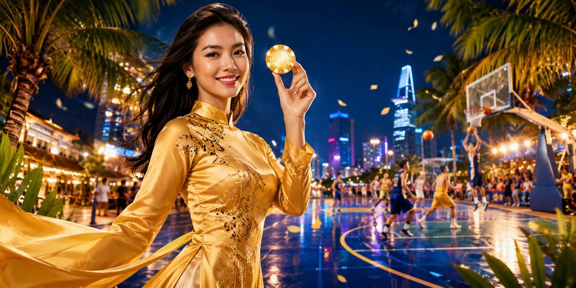 Cá cược bóng rổ tại Sài Gòn với áo dài truyền thống